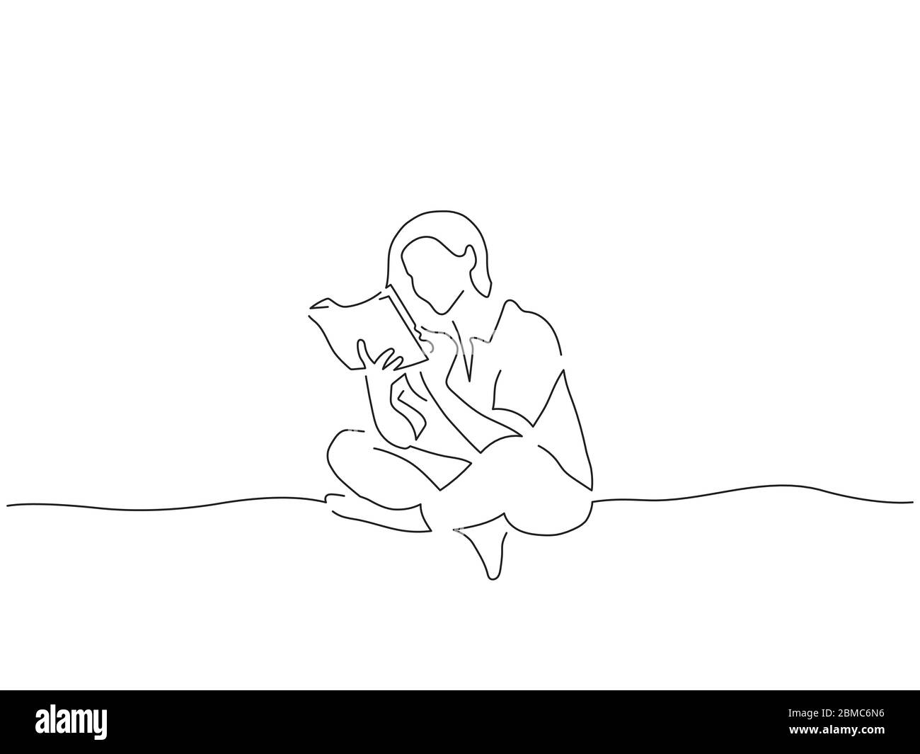 Persone a casa disegno linea isolato, disegno di illustrazione vettoriale. Illustrazione Vettoriale