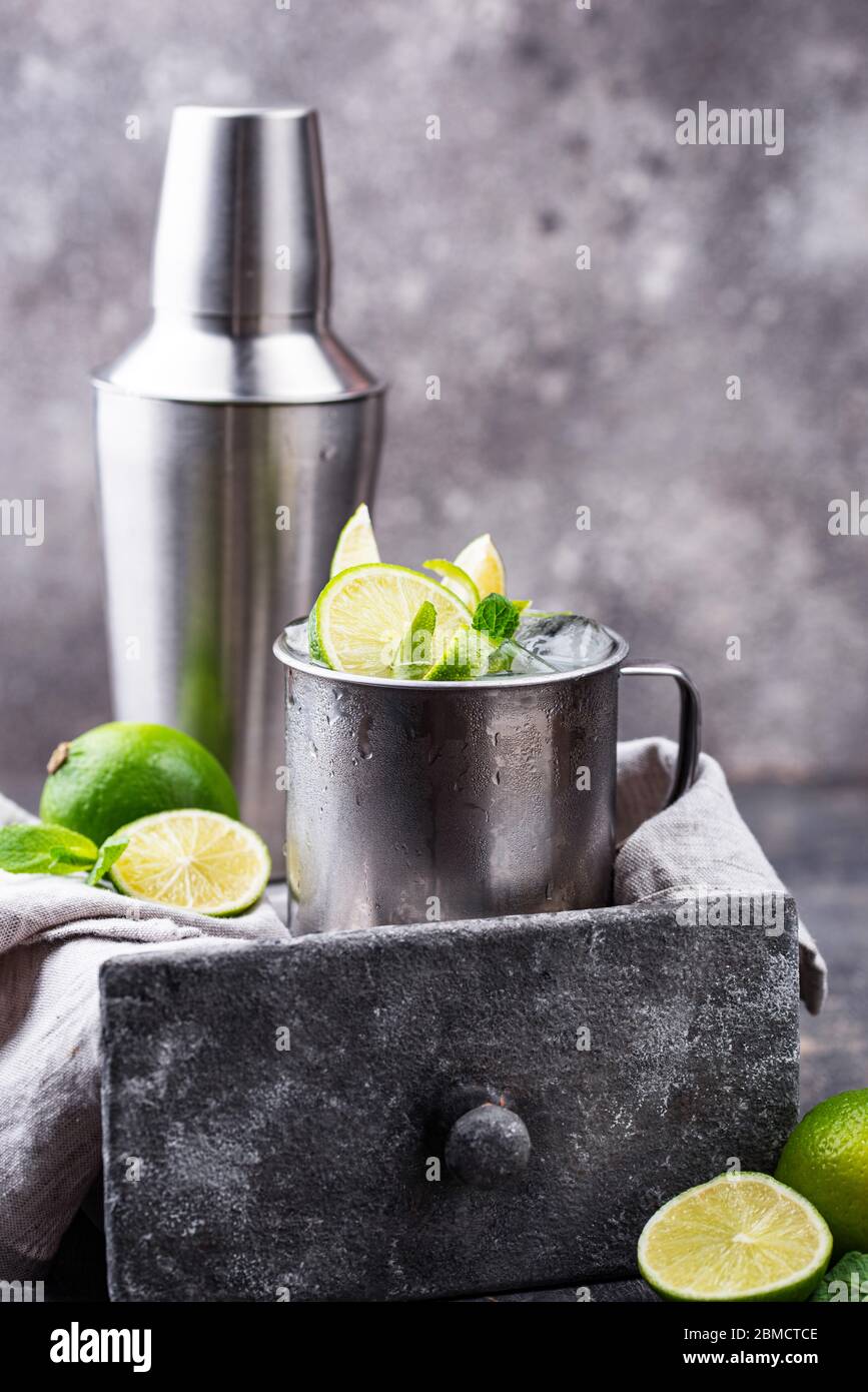 Mug cocktail a Mosca in tazza Foto Stock