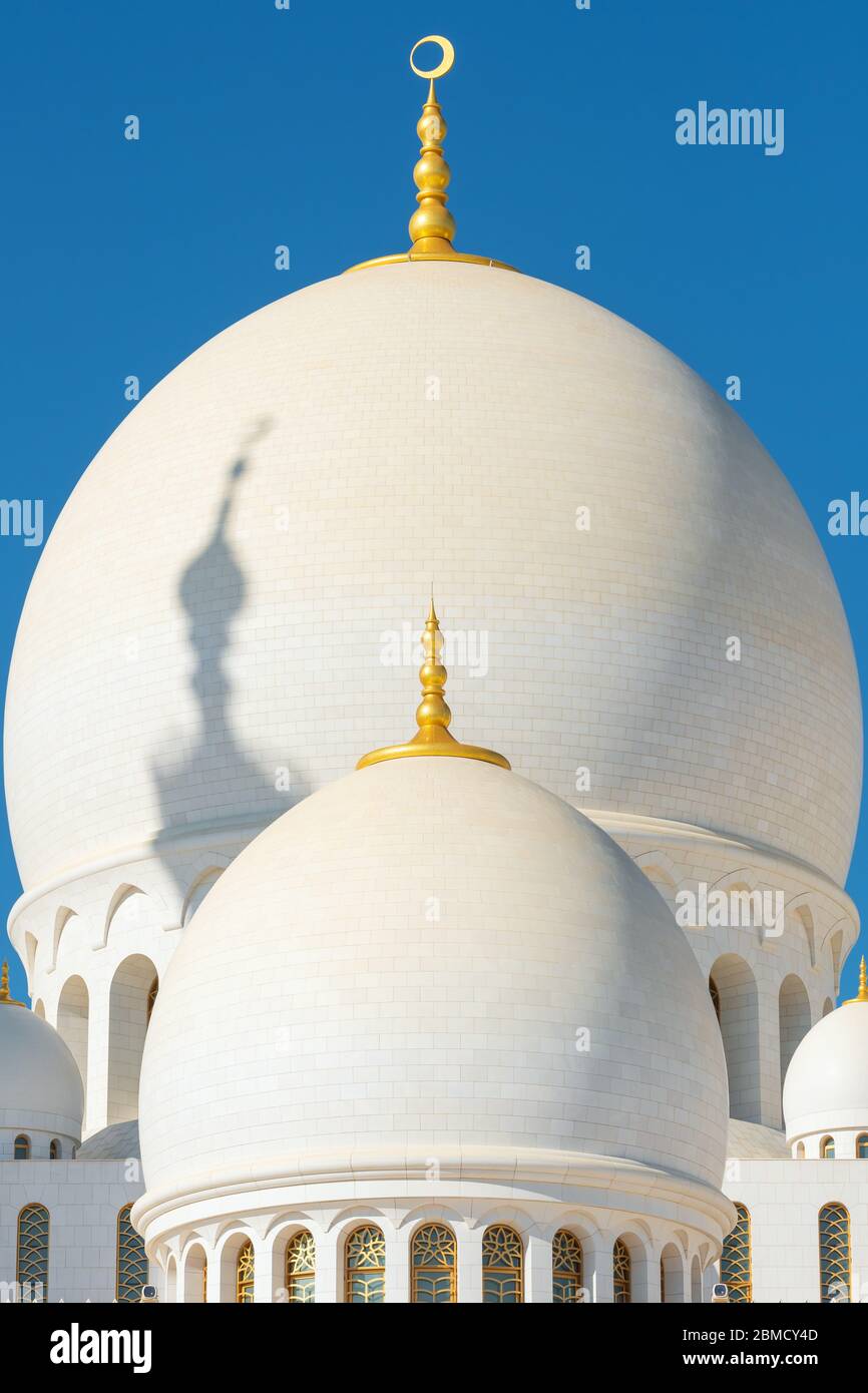 Grande Moschea di Abu Dhabi, Emirati arabi uniti Foto Stock