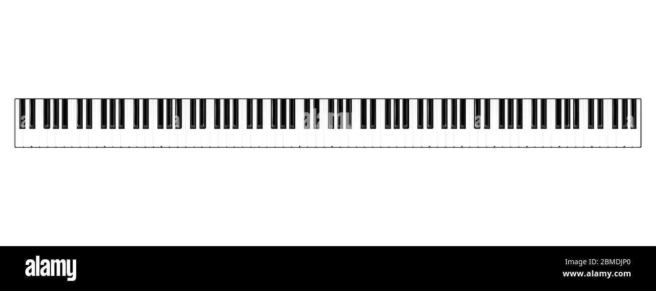 Tasti piano realistici. Tastiera per strumenti musicali. Illustrazione vettoriale. Illustrazione Vettoriale