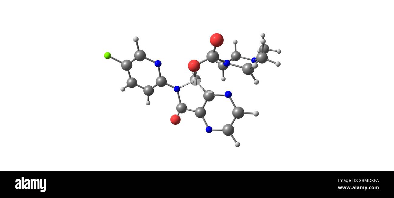 Zopiclone è un agente ipnotico non benzodiazepinico utilizzato nel trattamento dell'insonnia. illustrazione 3d Foto Stock