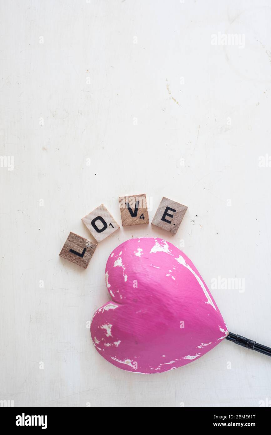 Amore in lettere a blocchi Foto Stock