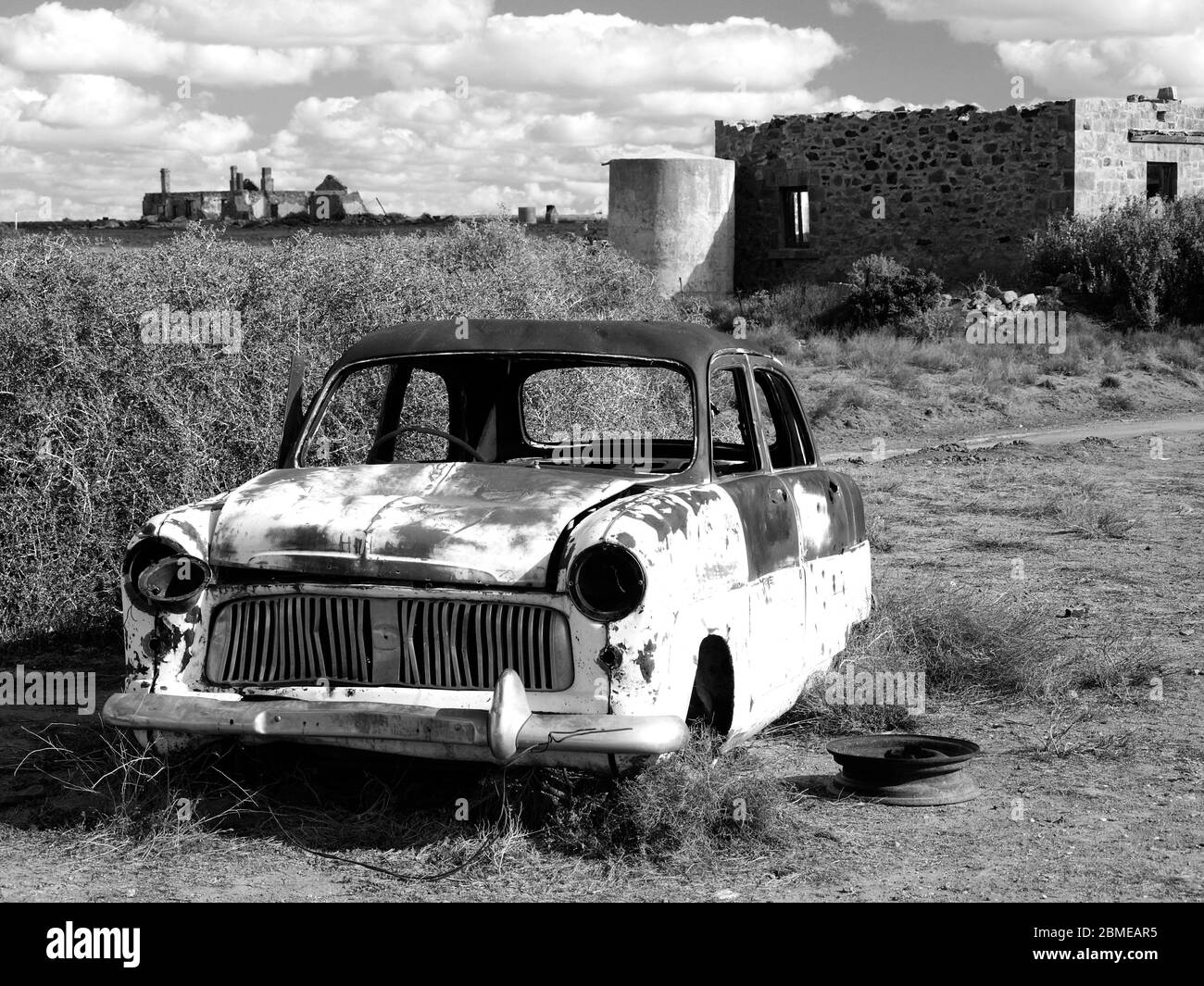 Abbandonata Ford Consul alla città fantasma di farina. Foto Stock