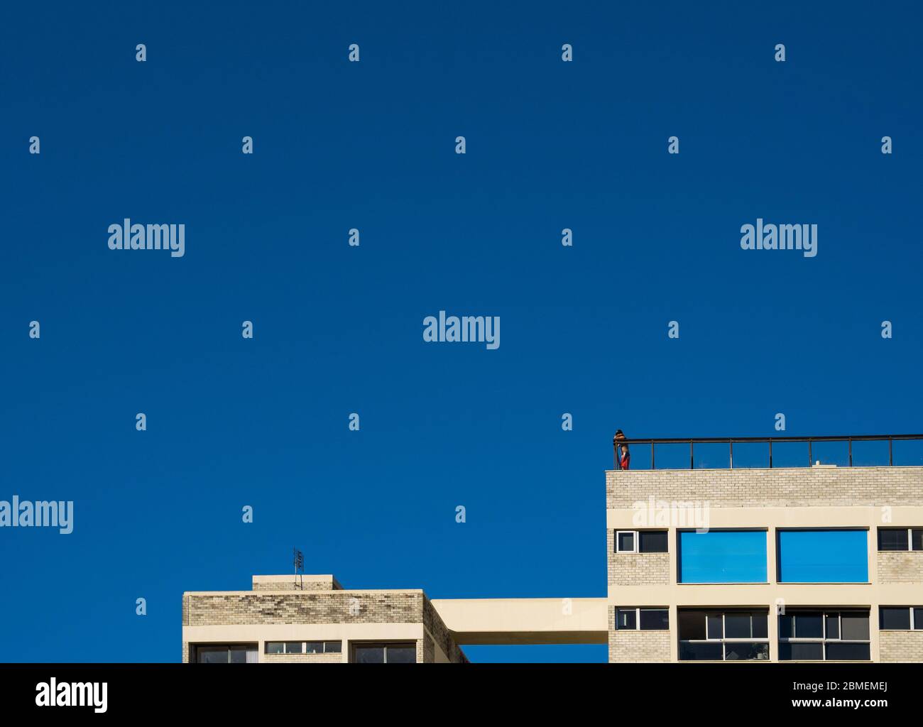 Sydney in un blocco durante il Coronavirus. Le foto mostrano il quartiere centrale degli affari dietro una recinzione Foto Stock