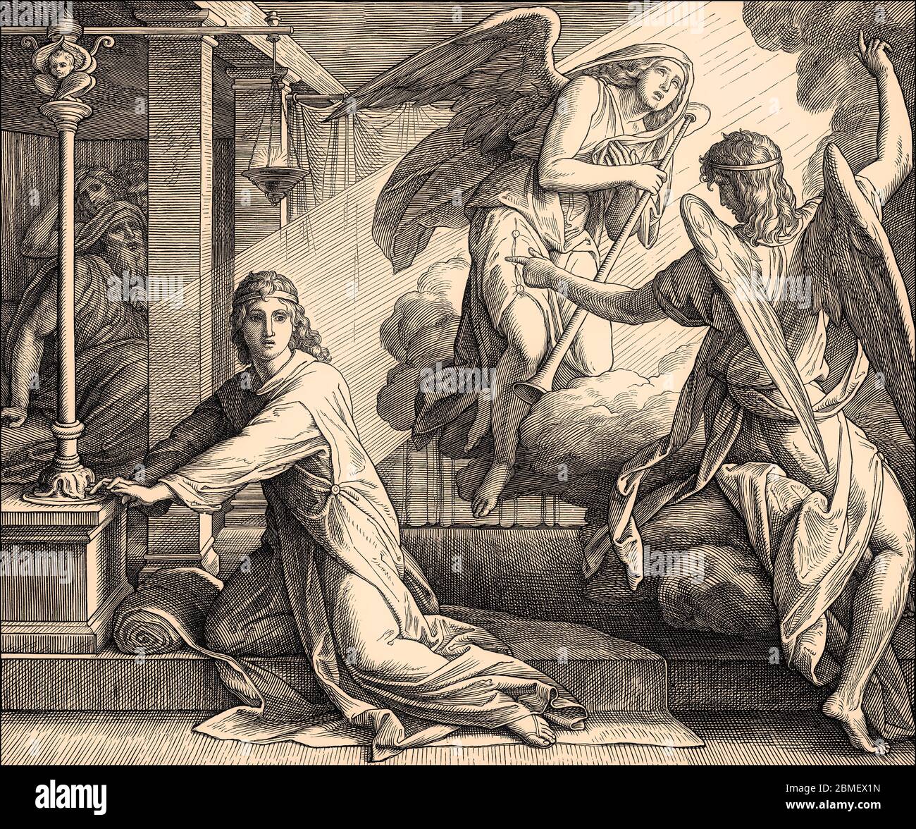 Dio chiama Samuel, Antico Testamento, di Giulio Schnorr von Carolsfeld Foto Stock