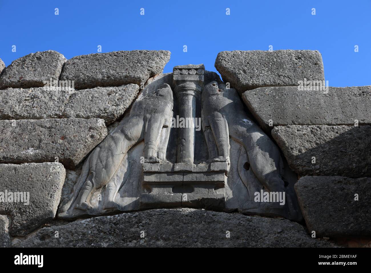 Porta del Leone, antica Micene, Grecia Foto Stock