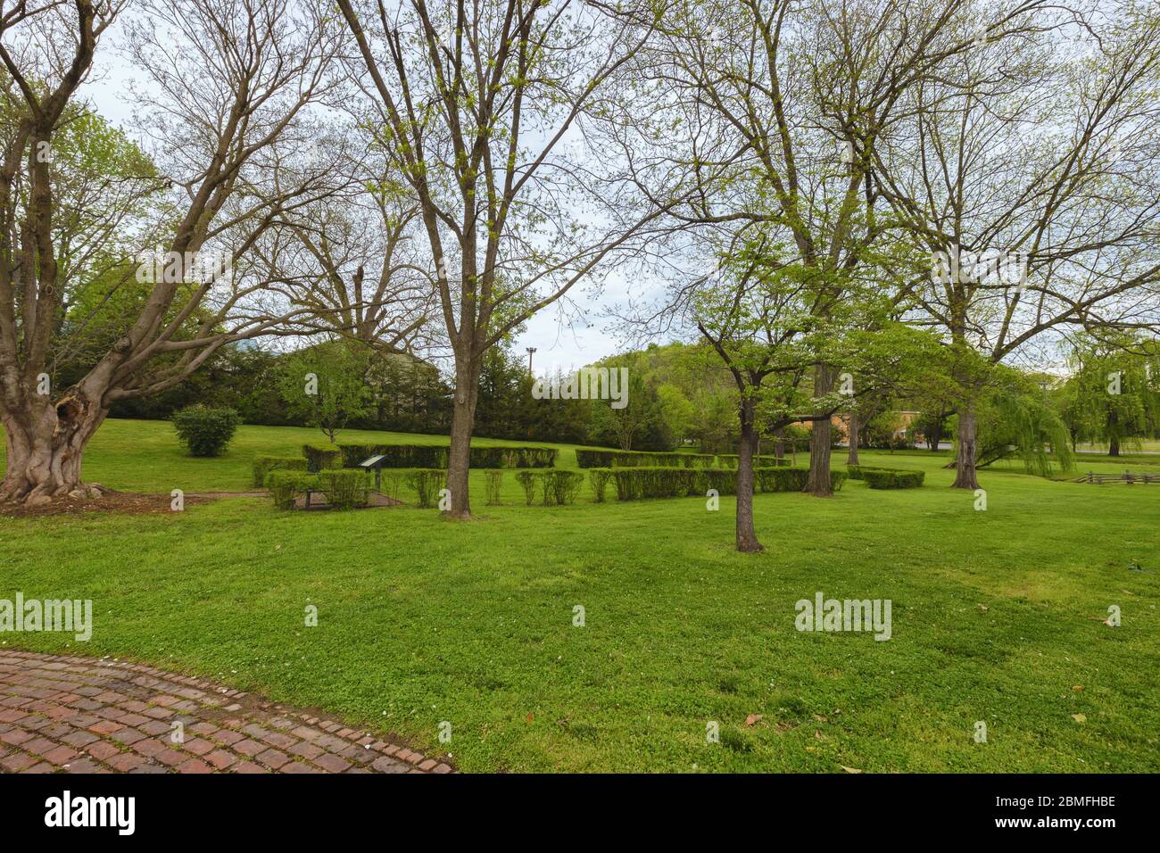Vista dal retro della casa di Andrew Johnson a Greenville, Tennessee. Foto Stock