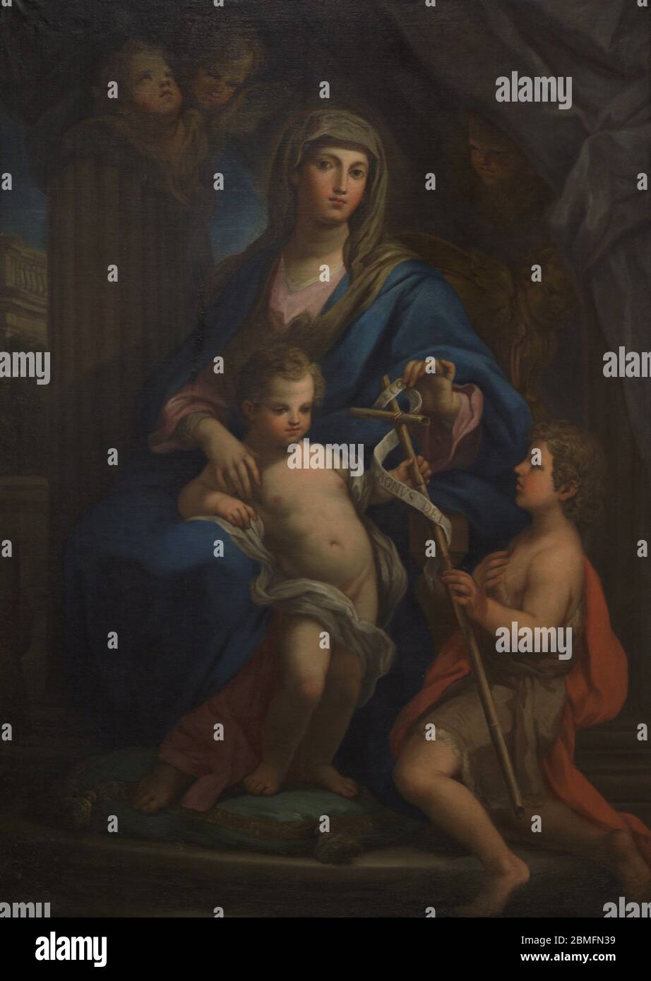 Sebastiano Conca (1680-1764). Pittore italiano. Madonna con Bambino con il giovane San Giovanni Battista. Museo Nazionale di Belle Arti Valletta. Malta. Foto Stock