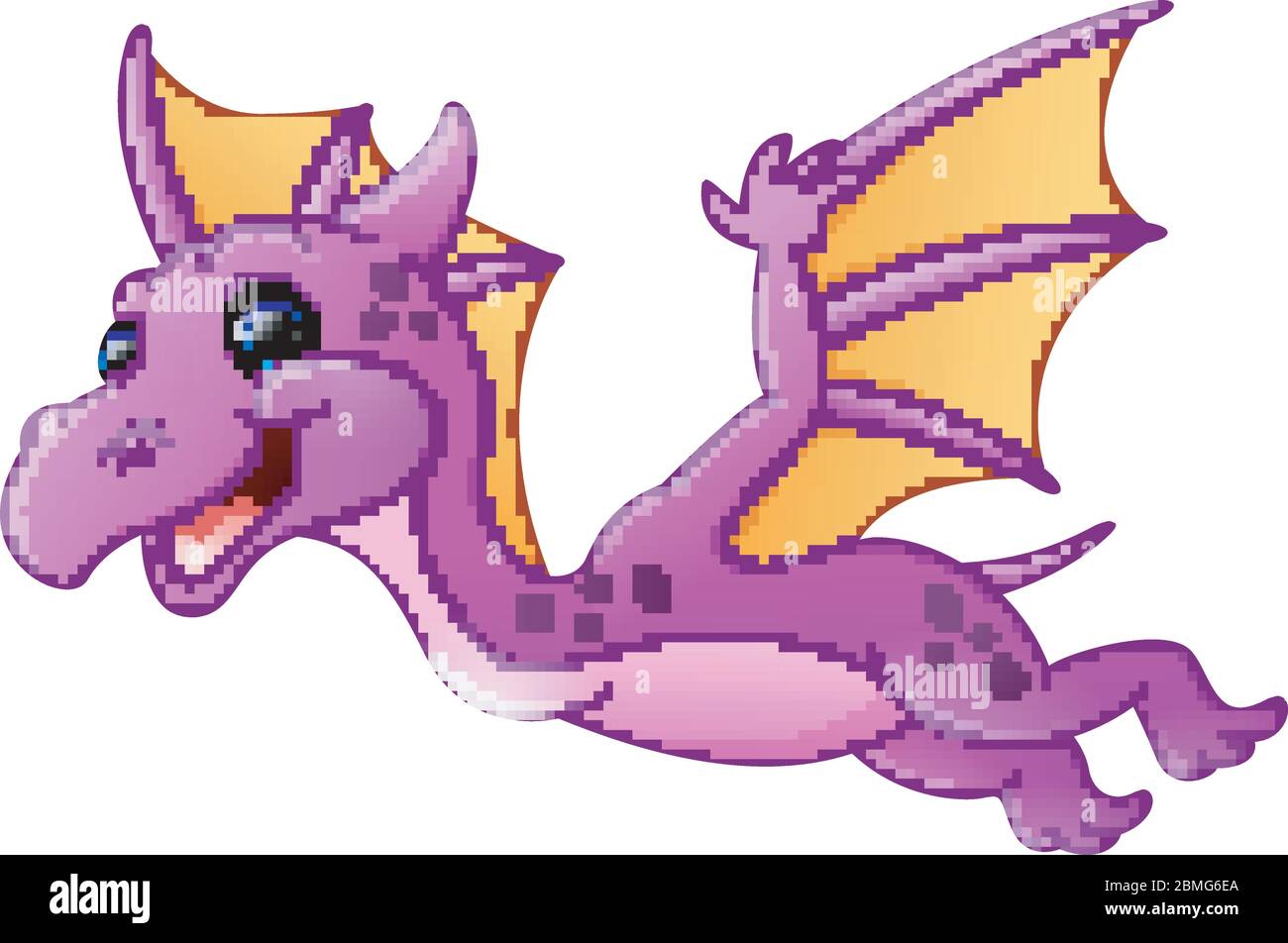 Carino dragon battenti Illustrazione Vettoriale