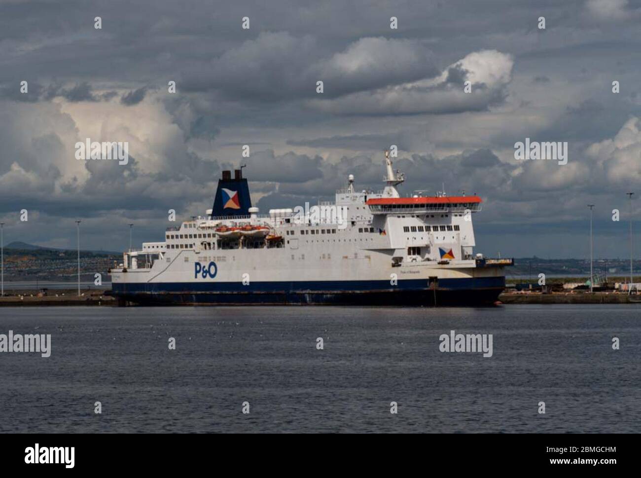 Orgoglio della Borgogna. Leith Docks, Edimburgo, Midlothian, Regno Unito. 09,05, 2020. PIC show: Il P&o Ferry, Pride of Burgundy, è ormeggiato a Leith, Edimburgo, Foto Stock