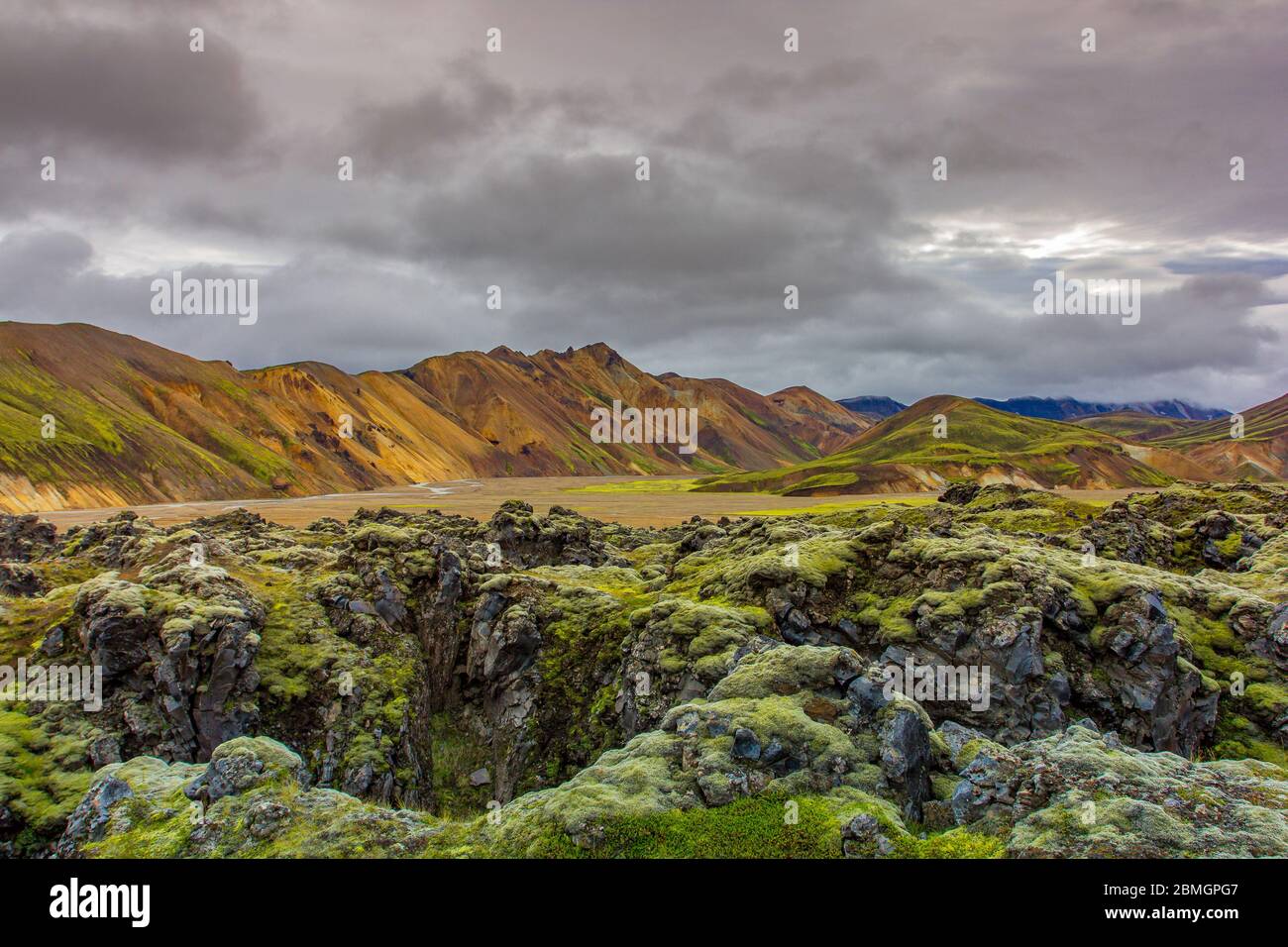 Montagne di rhyolite a Landmannalaugar Foto Stock