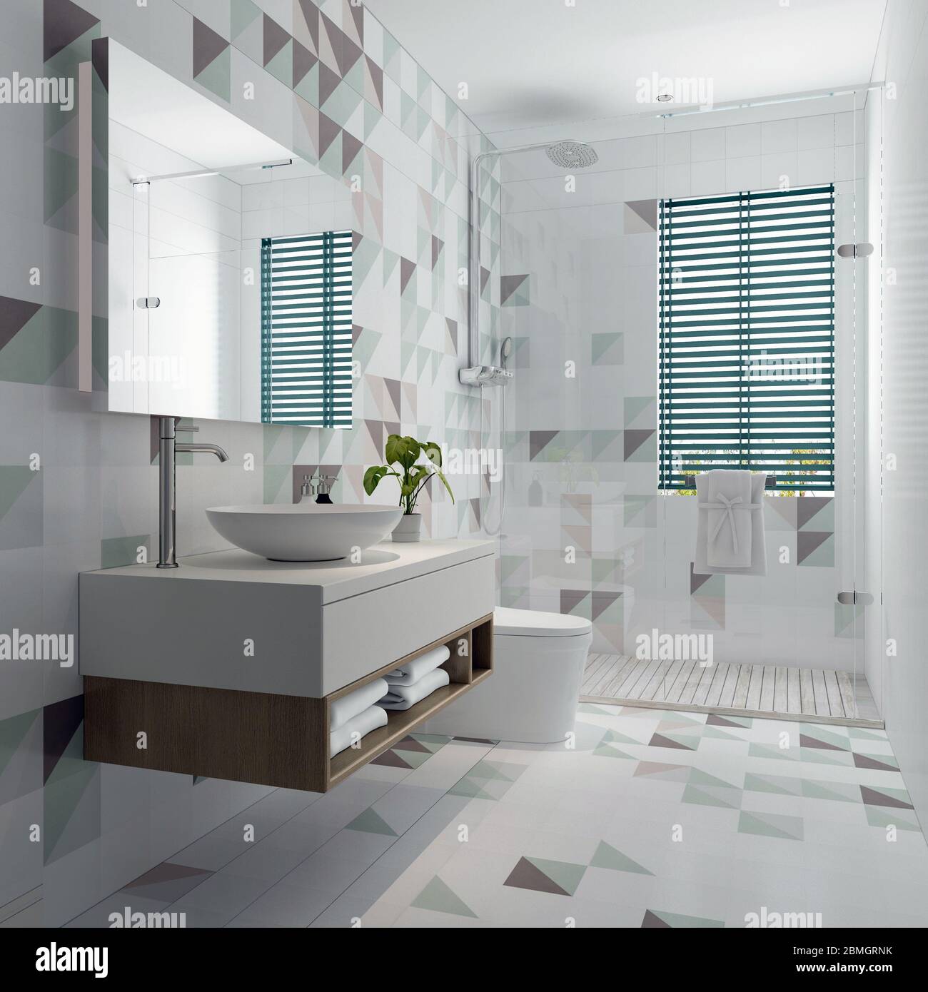 Bagno interno Foto Stock