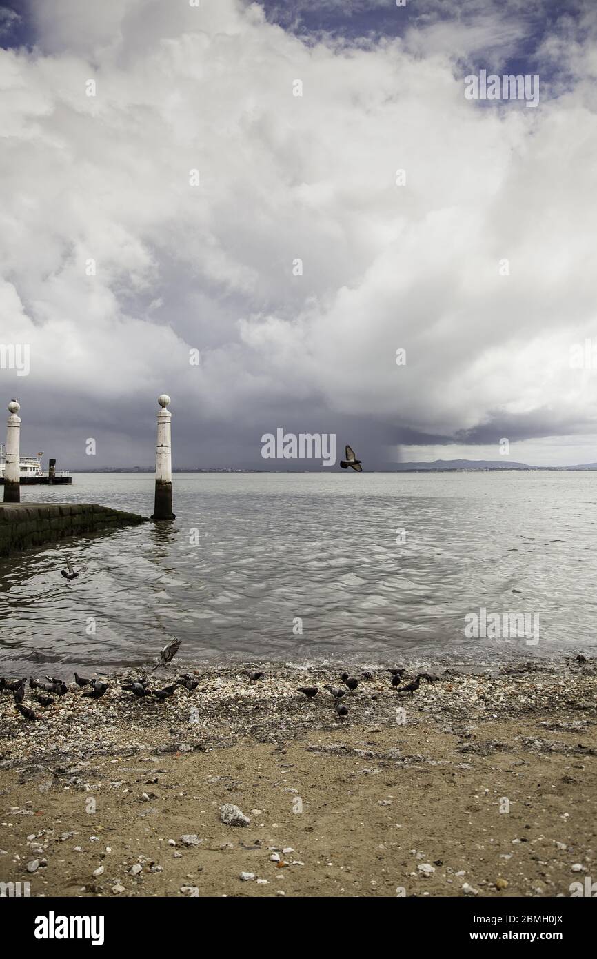 Porto in mare, vacanze e spiaggia, paesaggio naturale Foto Stock