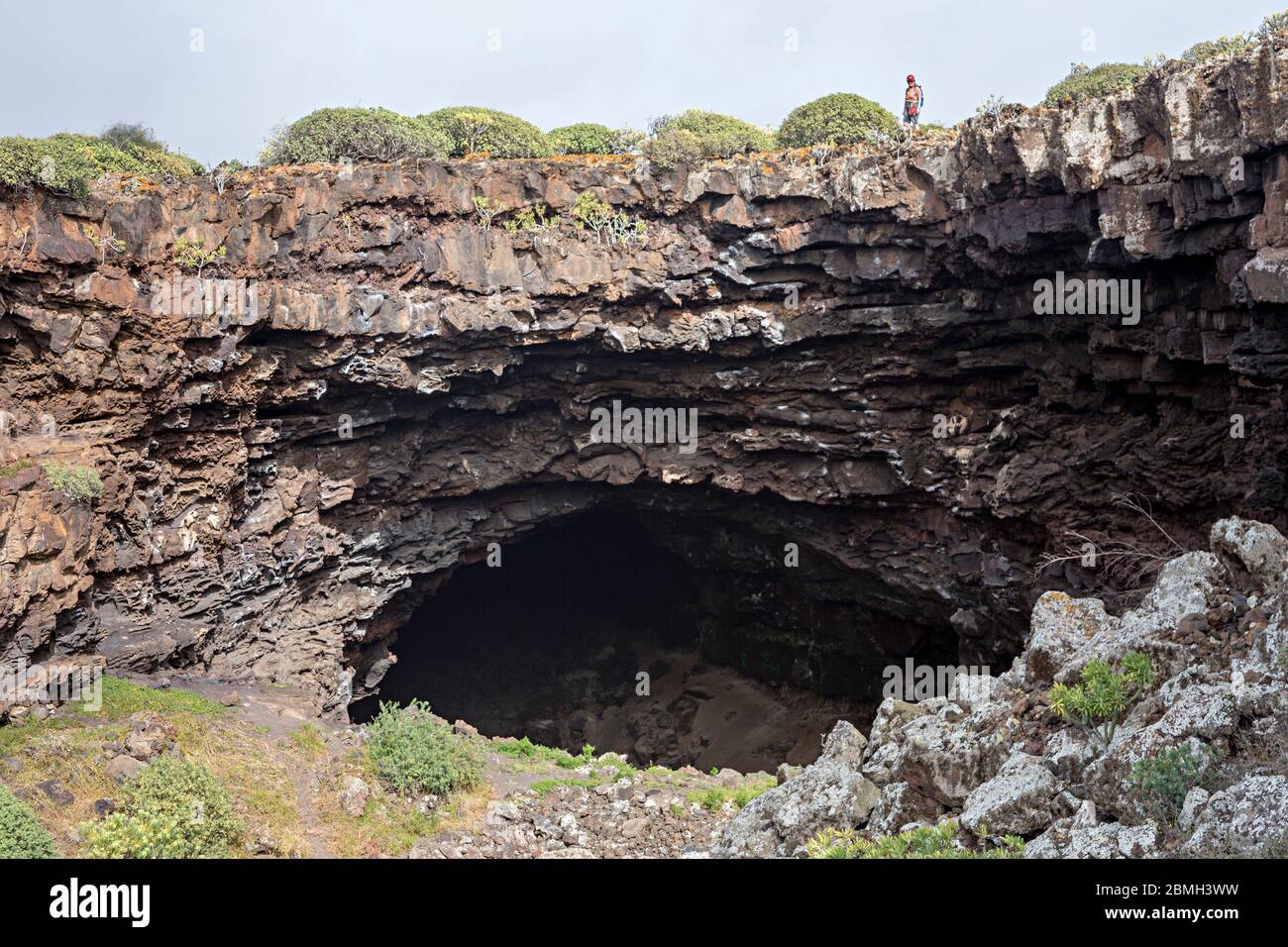 Jameo Puerta Falsa, Lanzarote, Isole Canarie, Spagna Foto Stock