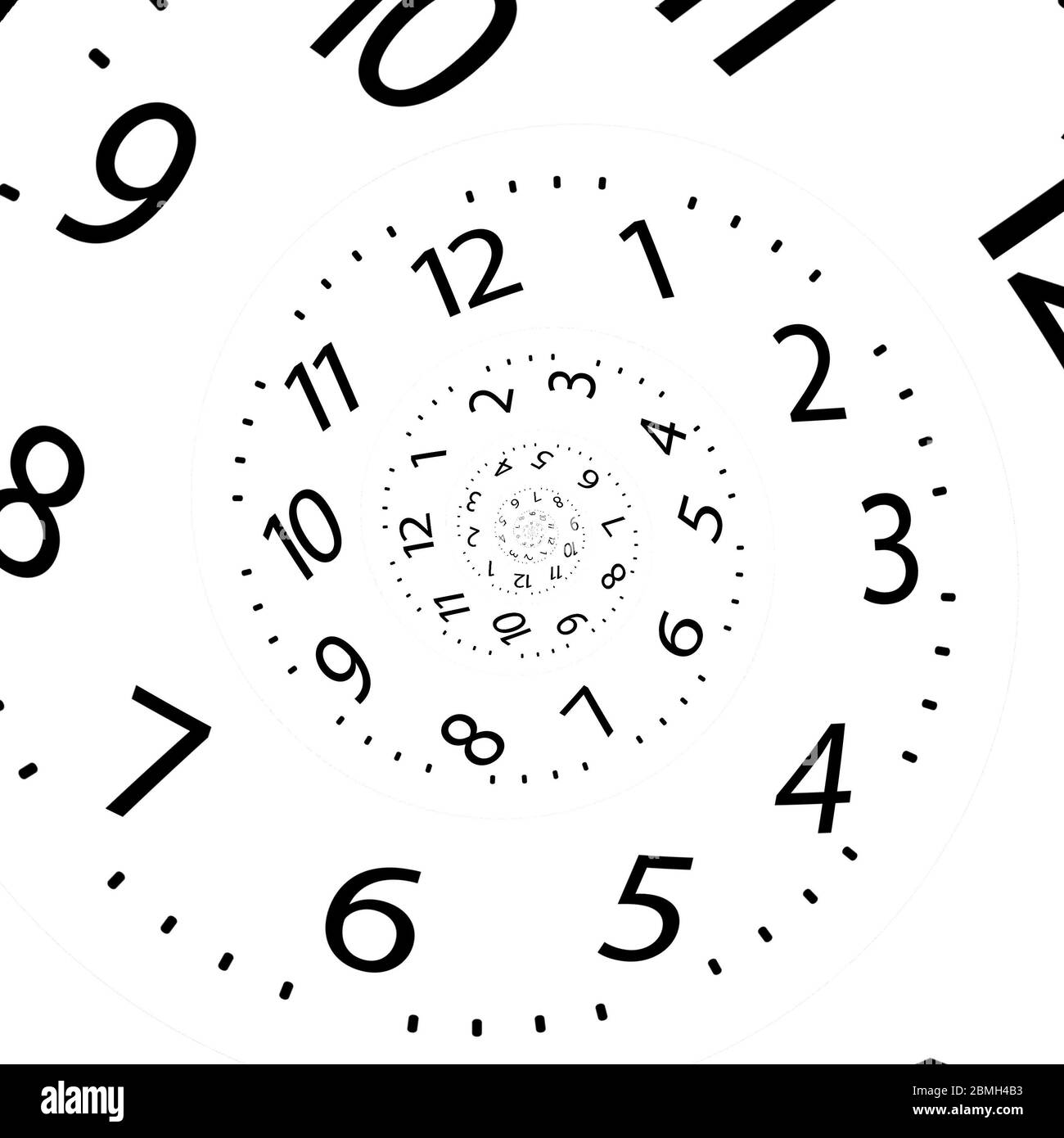 Orologio a spirale - concetto di tempo infinito Foto Stock