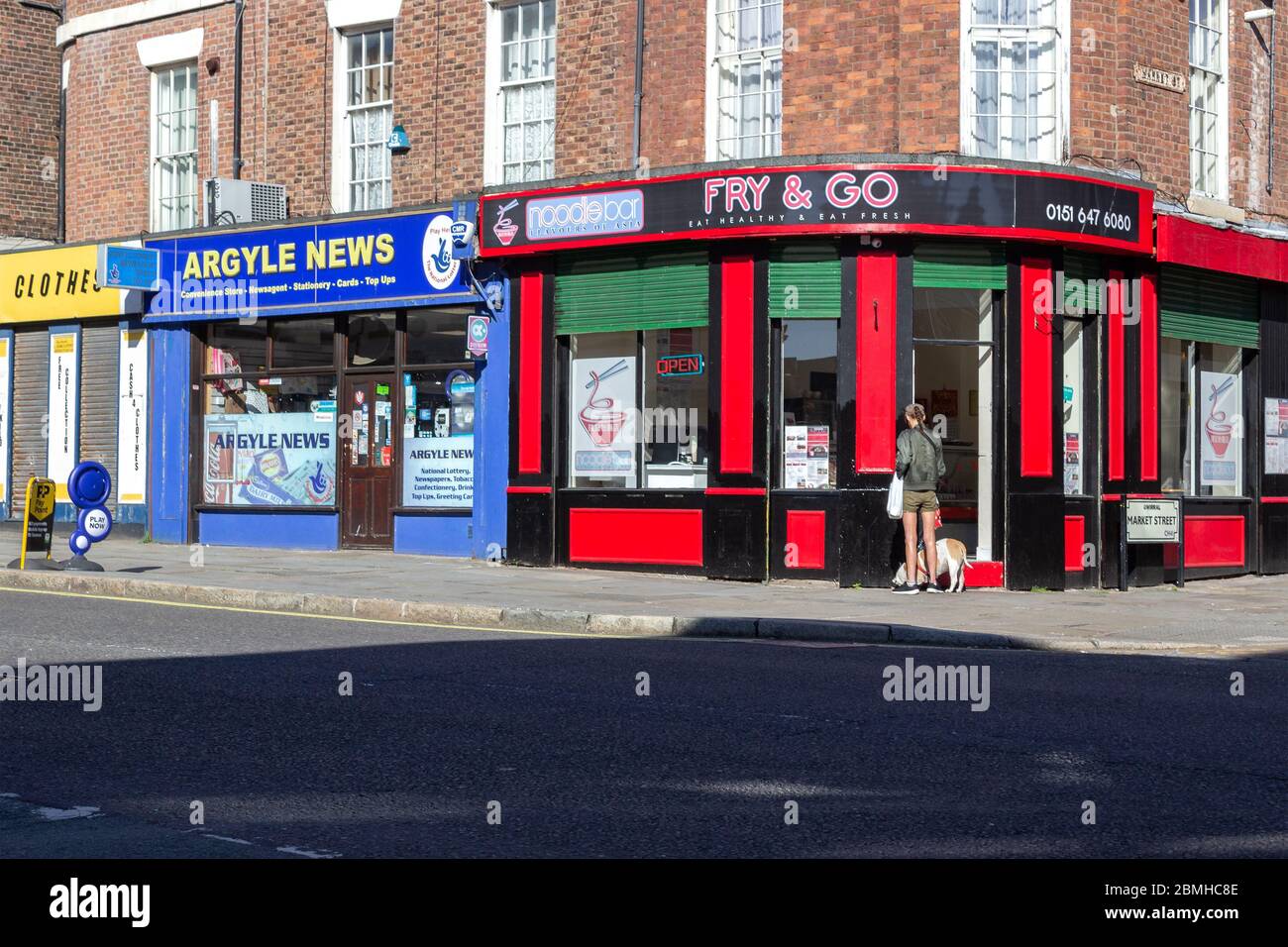 Fry and Go noodle bar Ristorante Cinese, Argyle Street, Birkenhead Foto Stock