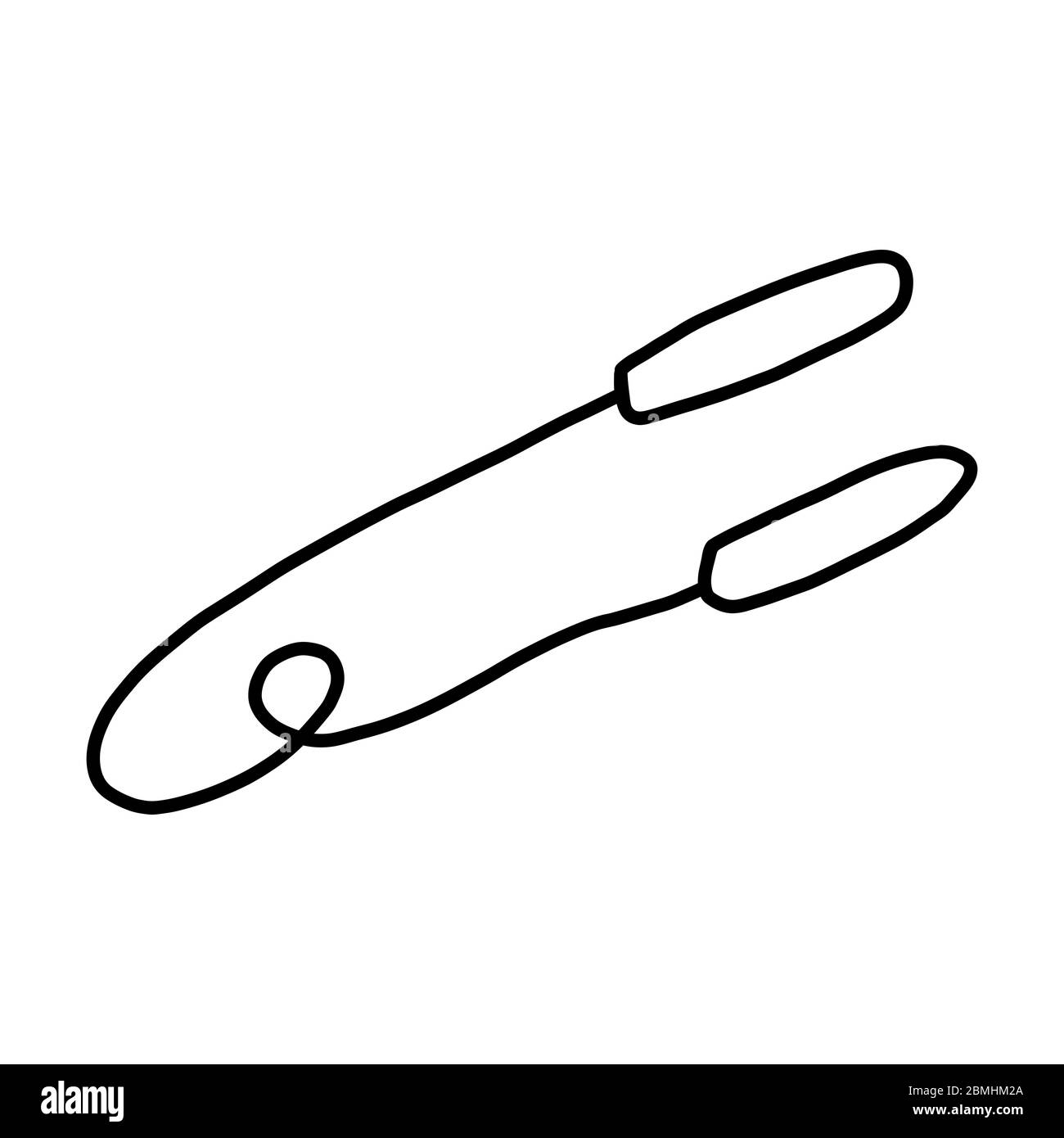Icona della corda di salto con alci tirati a mano. Elemento singolo isolato su sfondo bianco. Illustrazione di un vettore. Illustrazione Vettoriale