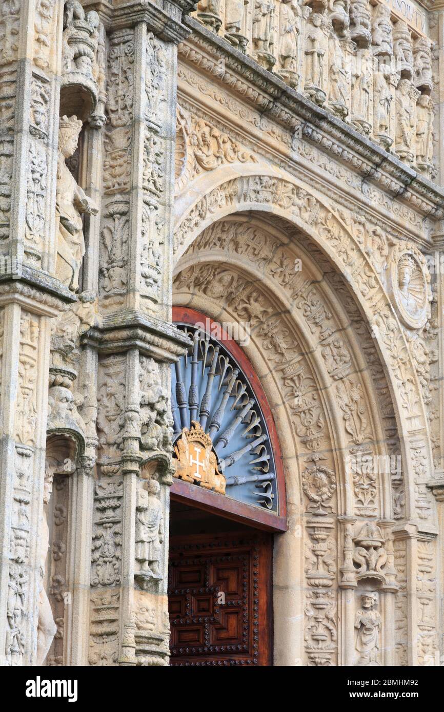 Hostal dos Reis Catolicos nella Città Vecchia,Santiago de Compostela,Galizia,Spagna,l'Europa Foto Stock