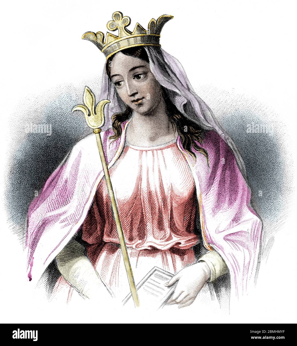 "Ritratto de la reine Mathilde de Flandres (1031-1083) Epiuse de Guillaume le Conquerant" (Ritratto della regina Matilda (Mathilda) delle Fiandre moglie di Wi Foto Stock