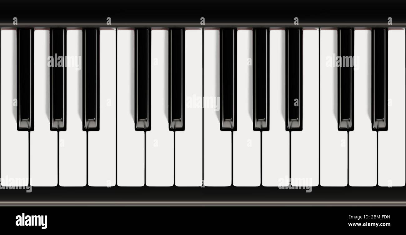 Tastiera piano per visualizzare in primo piano l'illustrazione vettoriale Illustrazione Vettoriale