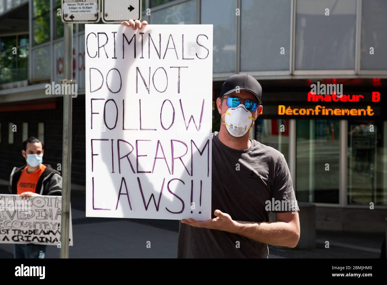 Il popolo canadese sta protestando contro il Ban dell'arma da fuoco dal primo Ministro Justin Trudeau Foto Stock