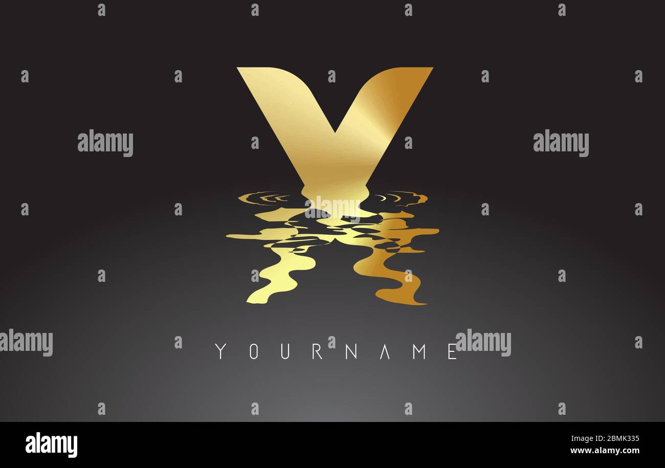 Illustrazione del logo X Letter con effetto acqua. Modello X per le aziende di marca. Illustrazione Vettoriale