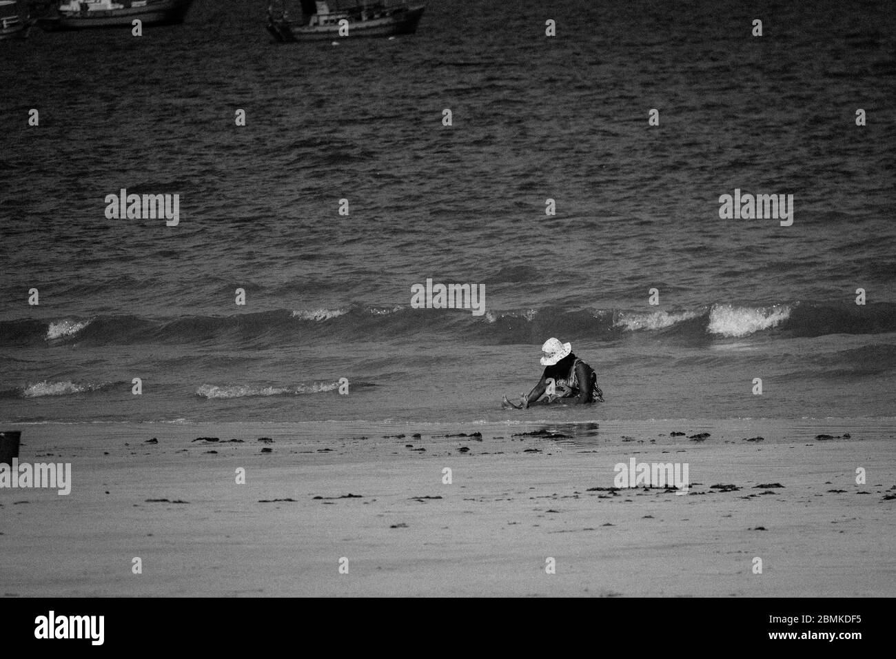 Morro de Sao Paolo durante la bassa marea Foto Stock