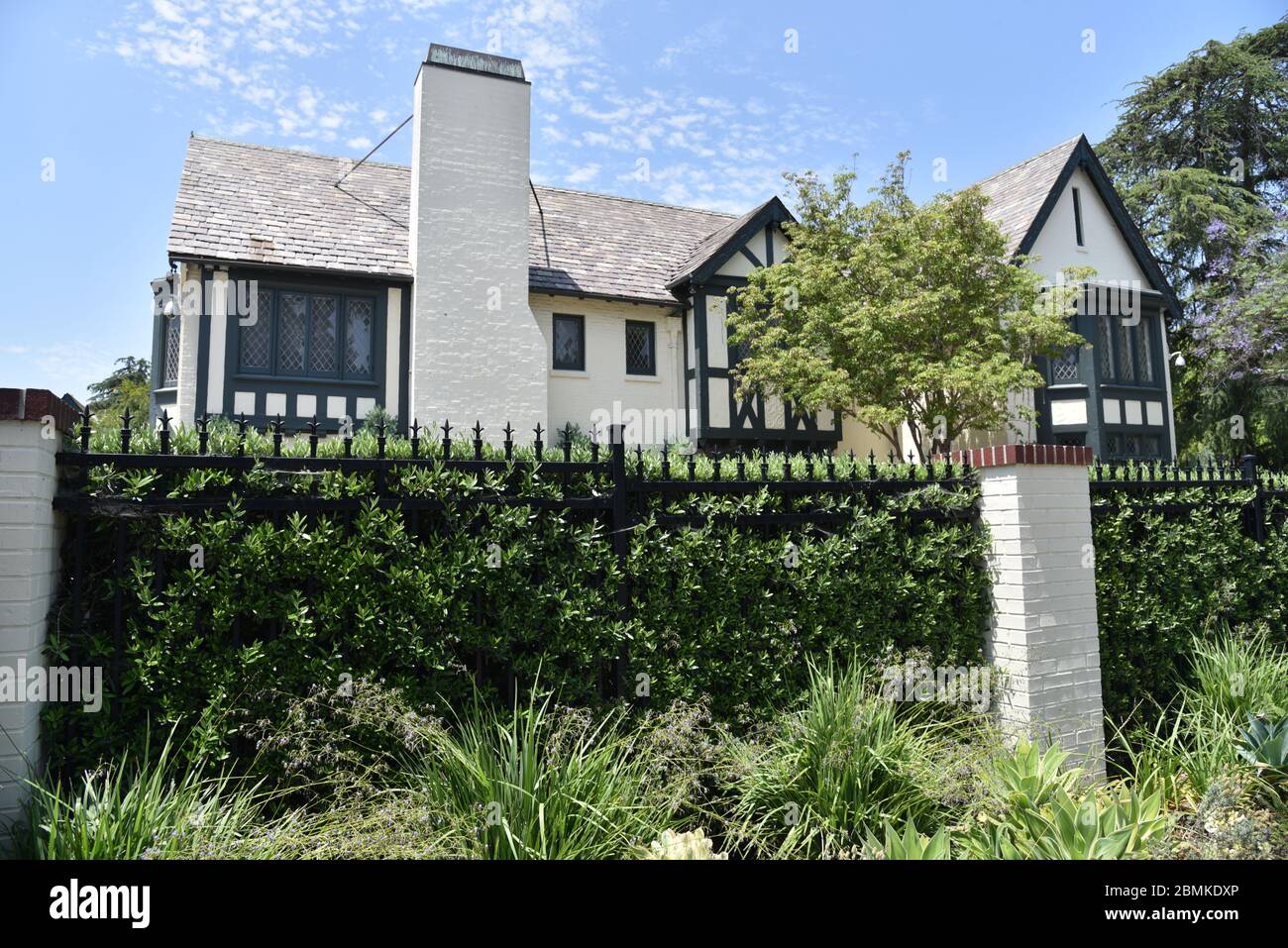Los Angeles, CA/USA - Maggio 8 2020: La Getty House Foundation, sede anche del sindaco in carica Eric Garcetti Foto Stock
