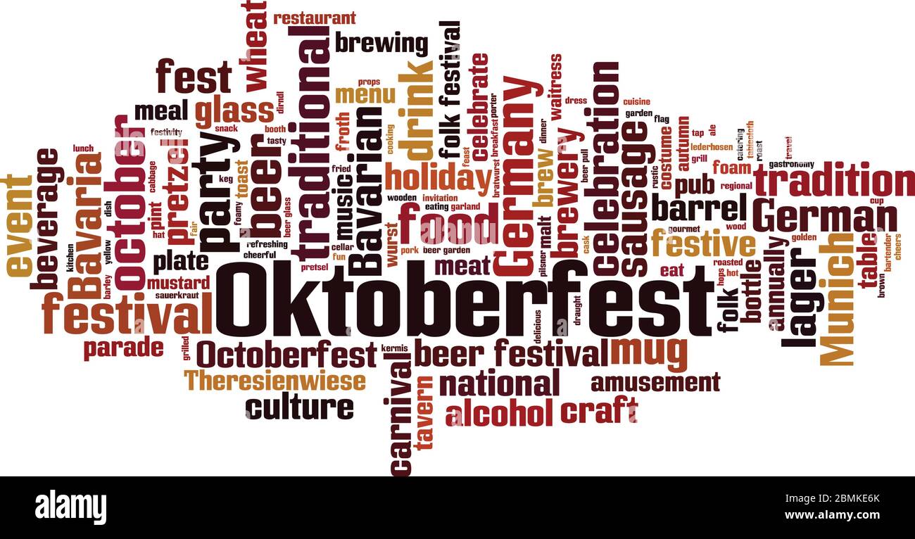 Concetto di cloud di parole Oktoberfest. Collage fatto di parole su Oktoberfest. Illustrazione vettoriale Illustrazione Vettoriale
