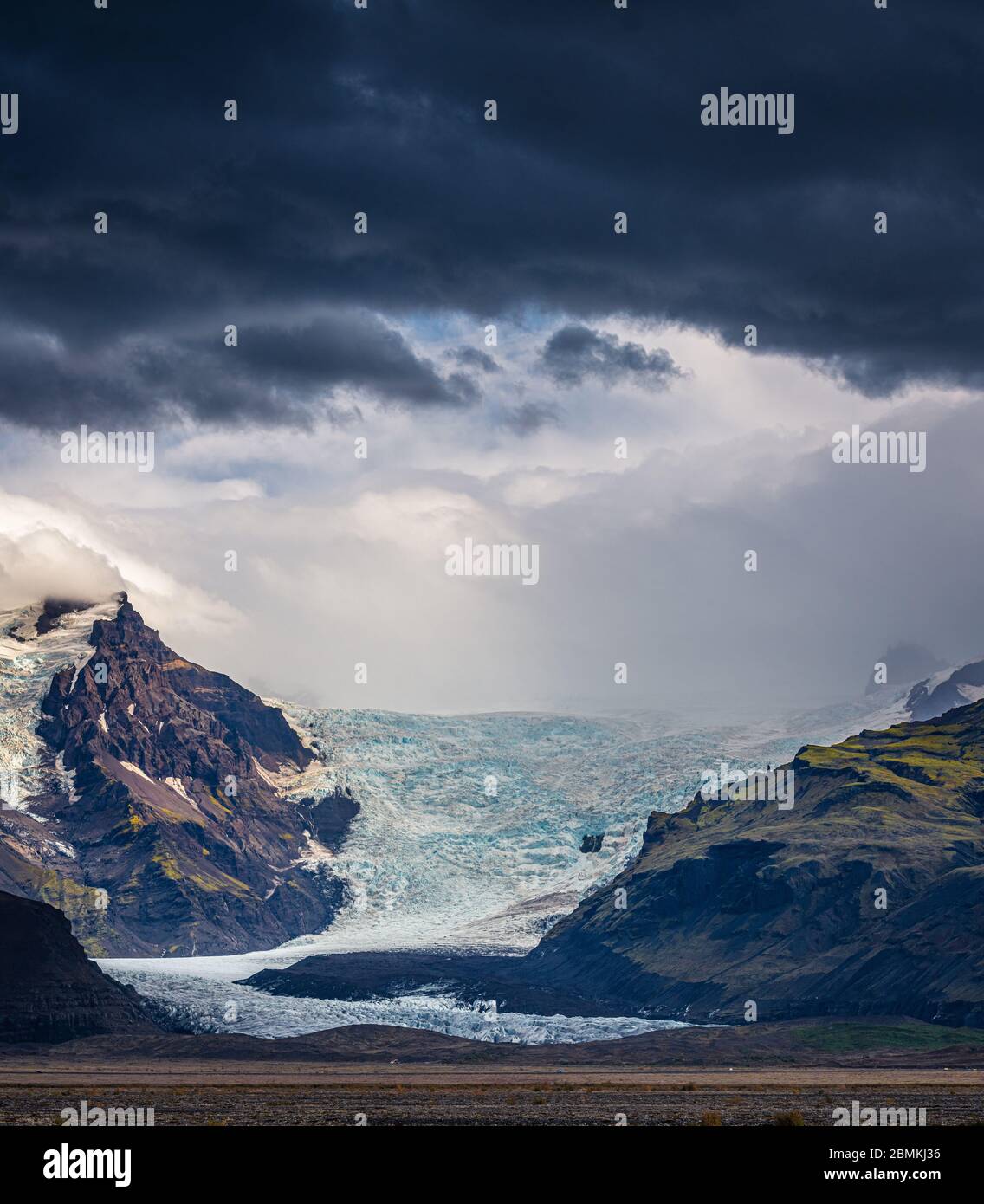 Il ghiacciaio Vatnajokull in Islanda Foto Stock