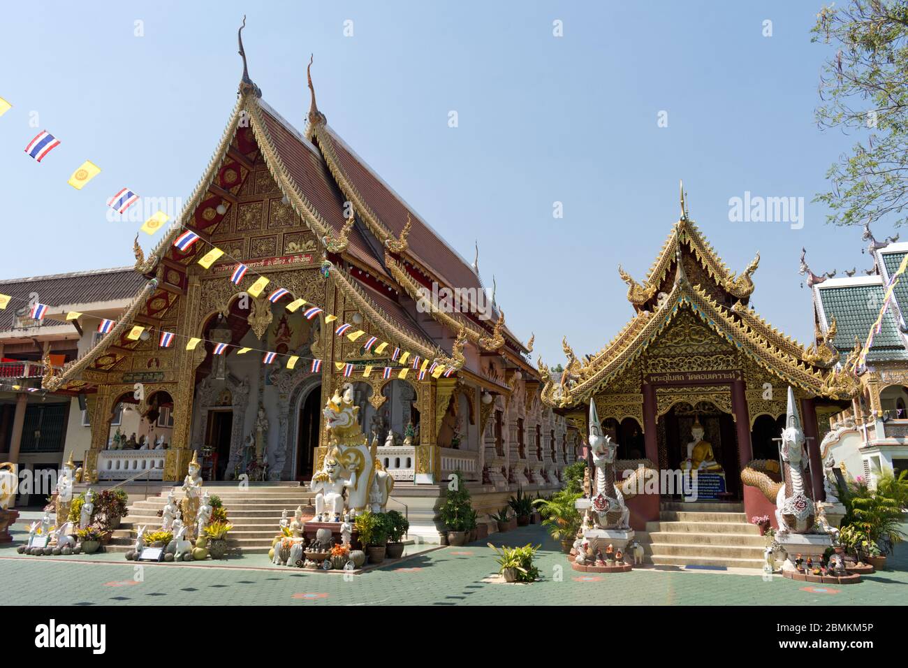 Tempio di Wat Loi Khro, Chiang mai, Thailandia, Asia Foto Stock