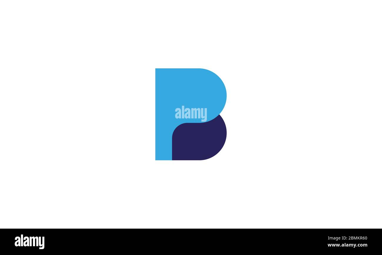 disegno del logo pb . abstract p & b logo , stile moderno e pulito . illustrazione vettoriale Illustrazione Vettoriale