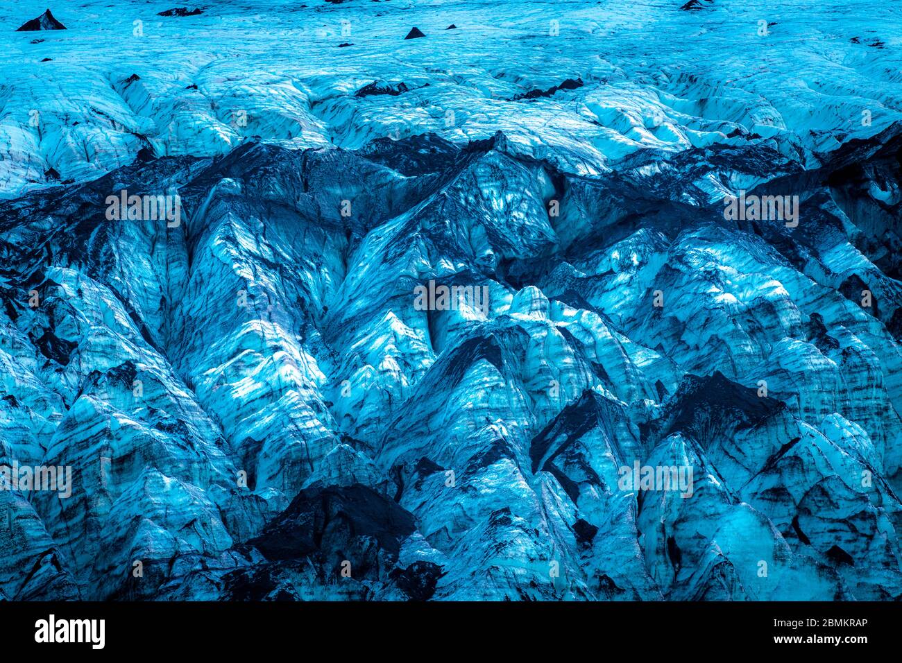 Blu ghiaccio glaciale Foto Stock
