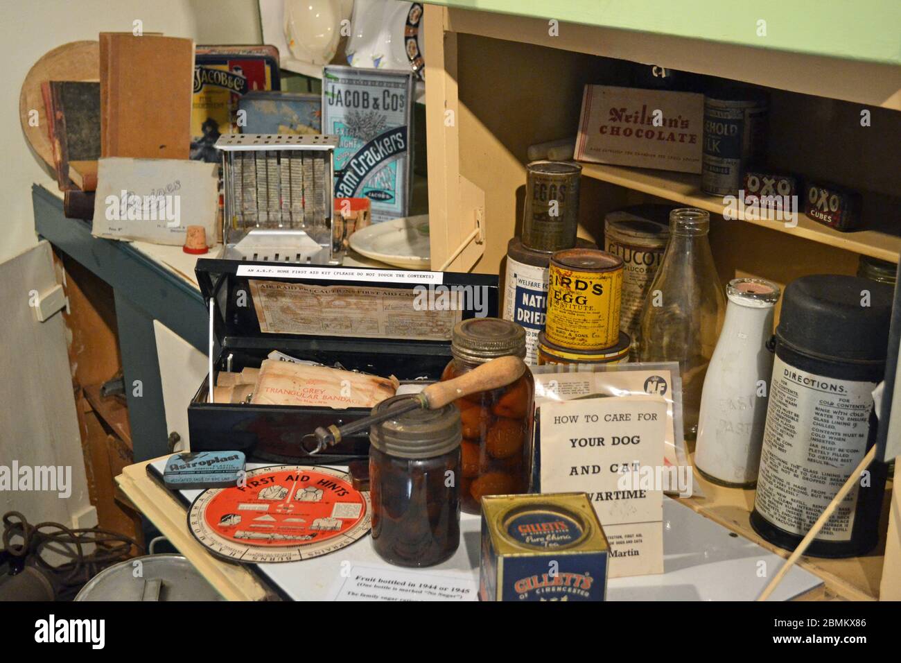 Museo della protezione aerea del RAID di Cirencester, Cirencester, Gloucestershire, Inghilterra, Regno Unito Foto Stock