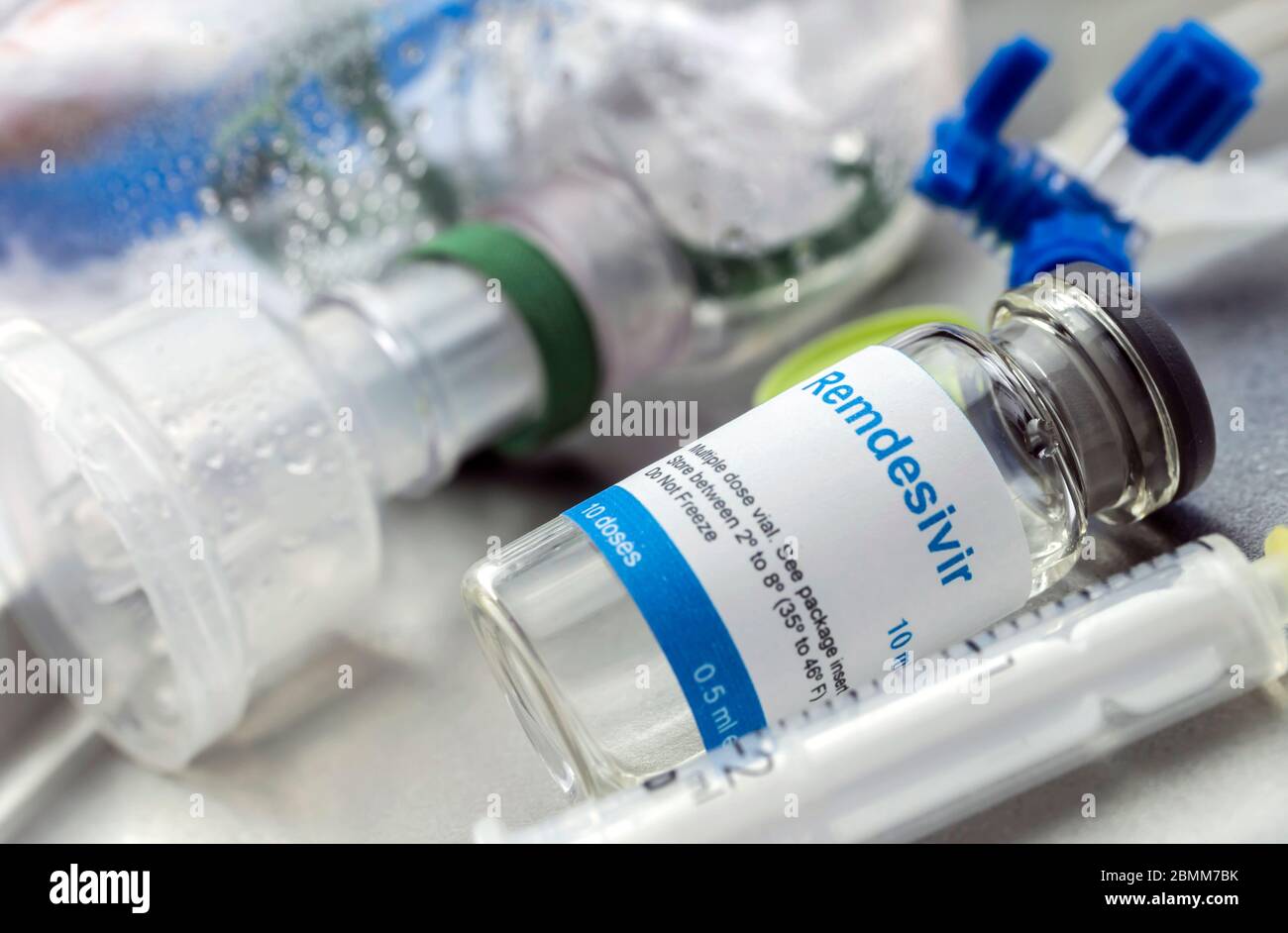 Farmaco preparato per le persone colpite da Covid-19, Remdesivir è una profilassi antivirale selettiva contro il virus che è già in fase sperimentale noi Foto Stock