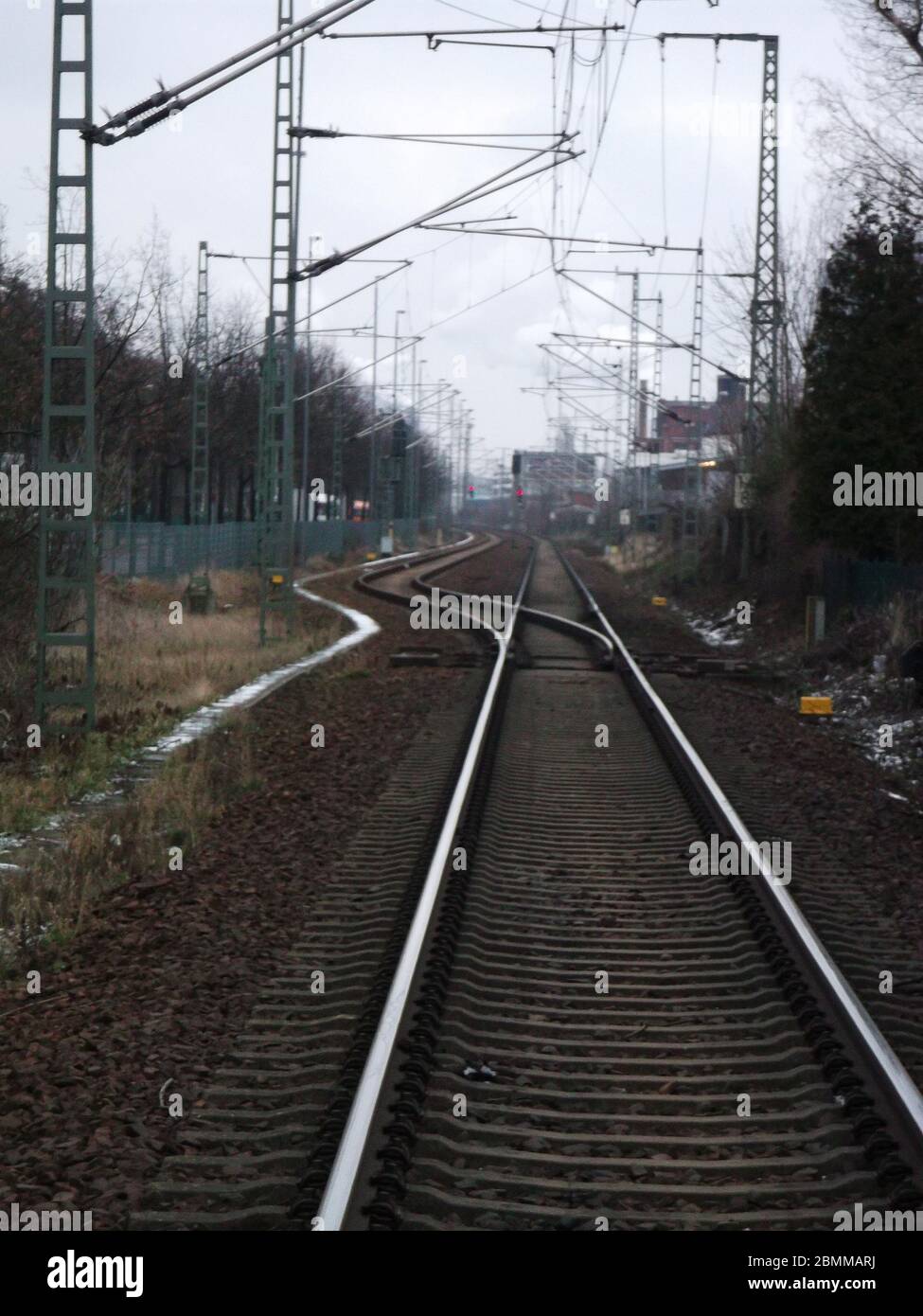 Weiche a Berlino-Spandau, Ortsteil Staaken. Foto Stock