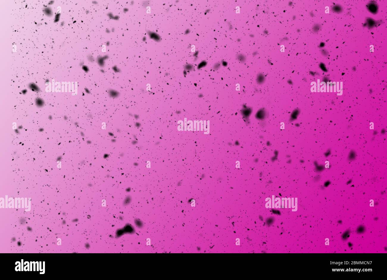 Particelle astratte Stains su sfondo sfumato viola. Per banner, poster, volantini e progetti creativi. Foto Stock