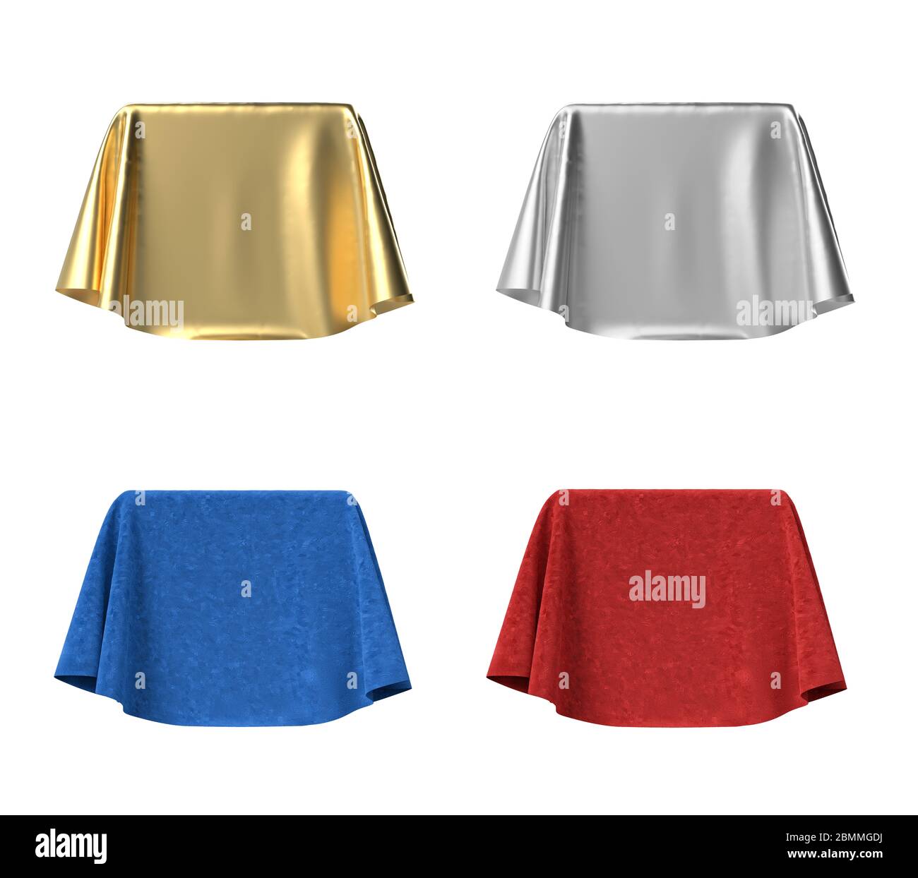 Scatola rivestita con velluto e disegno 3D in tessuto satinato Foto Stock