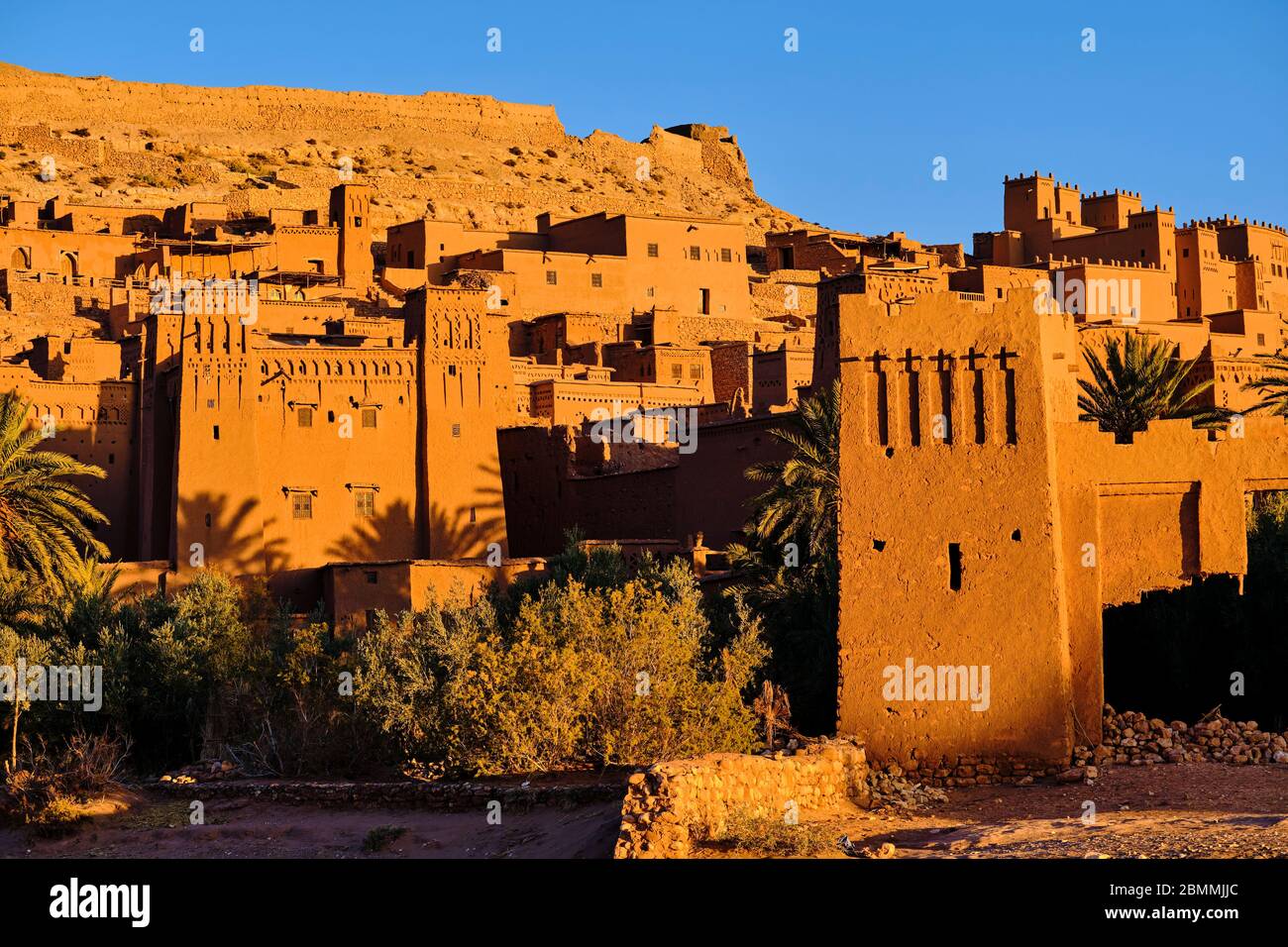 Maroc, Alto Atlante, Vallée du Dadès, Ksar d'Aït-ben-Haddou, classé Patrimoine Mondial de l'Unesco // Marocco, Alto Atlante, Valle del Dades, Ksar di Ait-ben Foto Stock