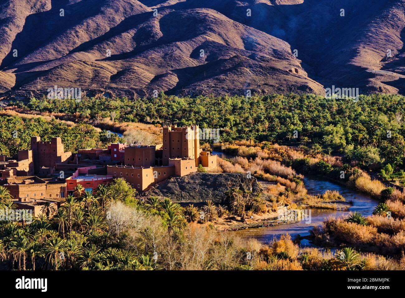 Marocco, Alto Atlante, valle di Draa, Ait Hamou Saïd Kasbah Foto Stock