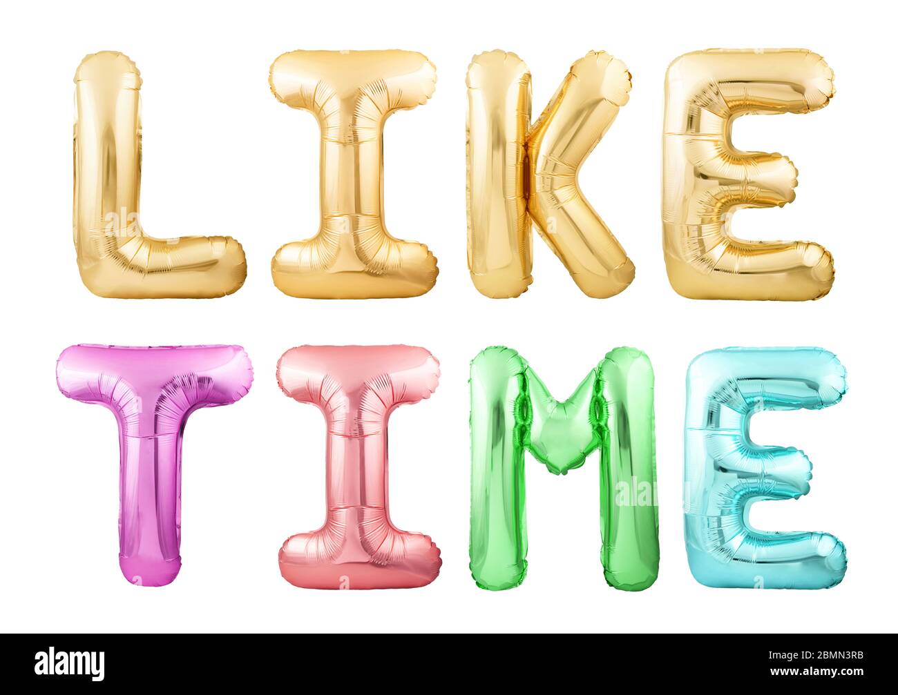Parole COME IL TEMPO fatto di lettere gonfiabili palloncino isolato su sfondo bianco Foto Stock