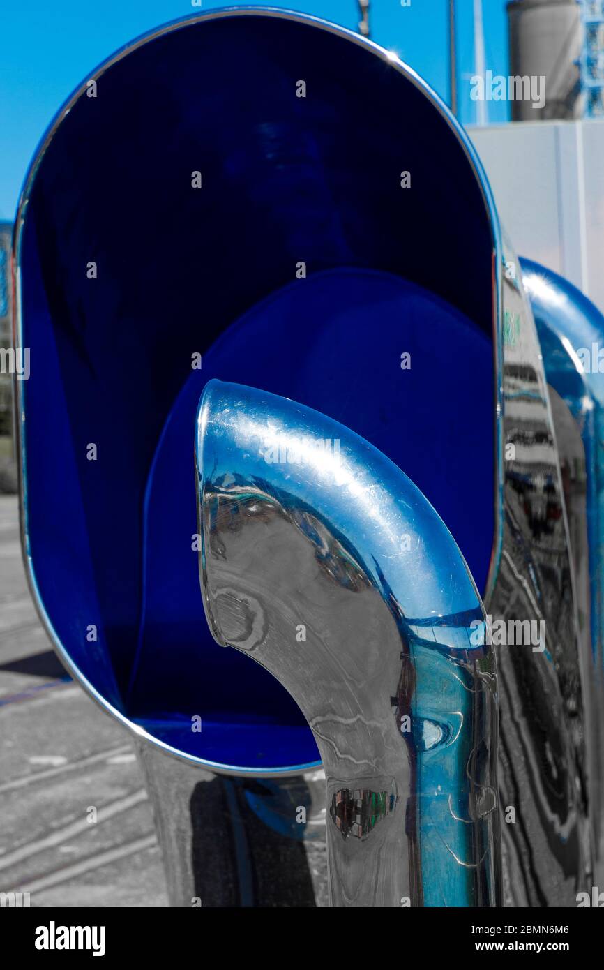 2011 opere d'arte pubbliche di Sounds of Sea della duo Company. Wynyard Quarter, Auckland, Nuova Zelanda. Foto Stock