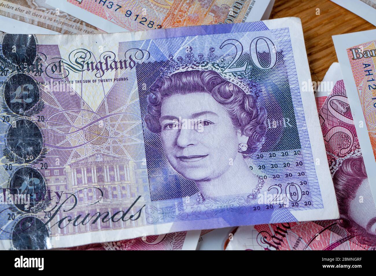 Venti Pound nota Foto Stock