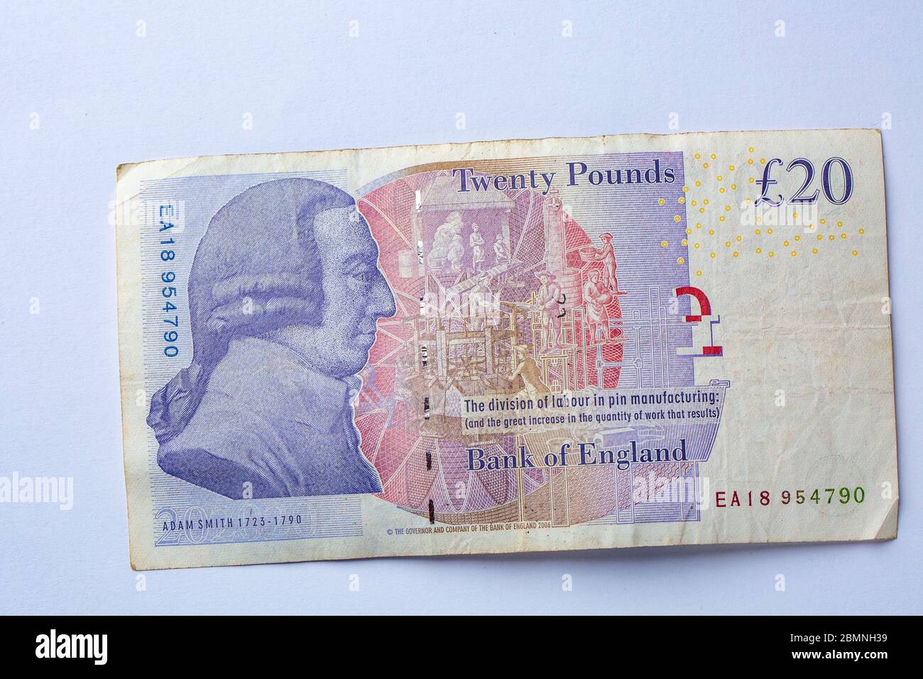 Twenty Pound Nota, £20 Foto Stock