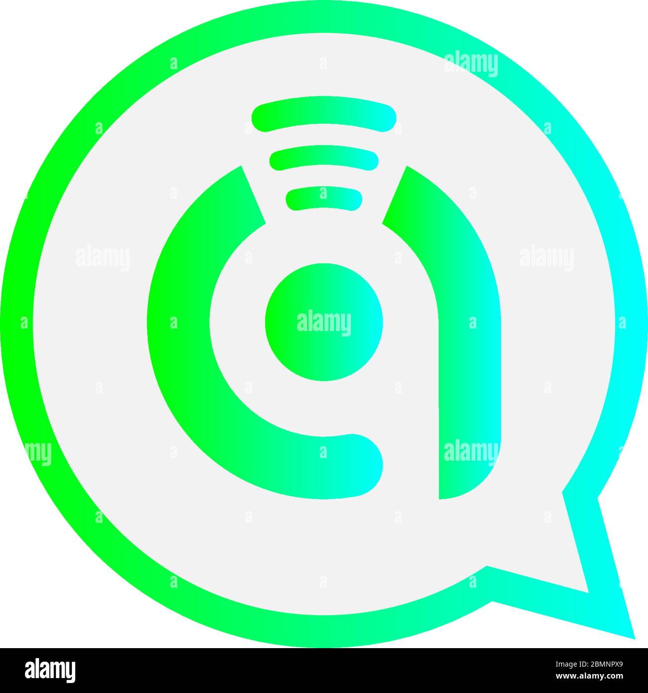 Nella figura del logo della chat, inserire un Internet wireless Illustrazione Vettoriale