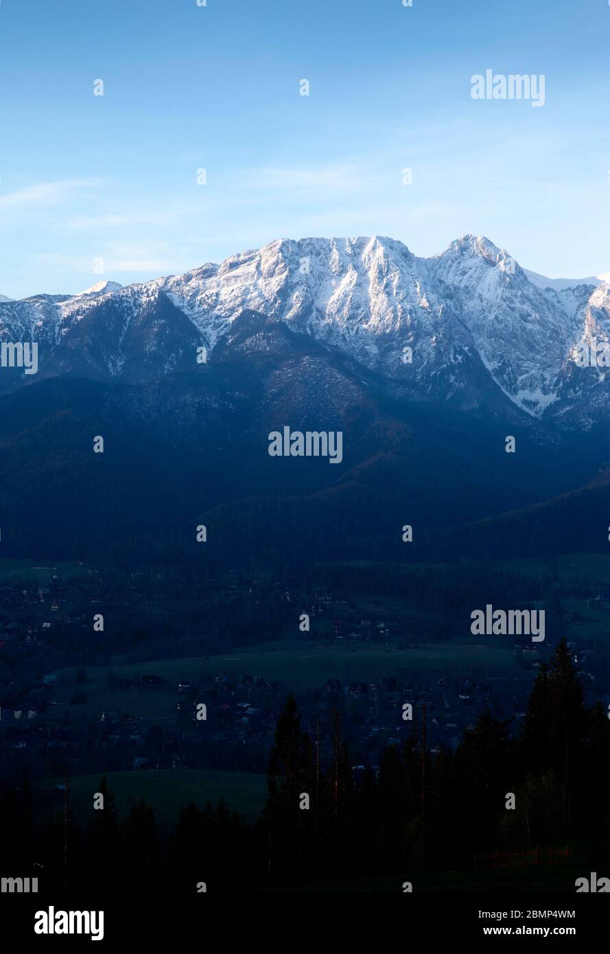 Monte Giewont a Zakopane, Monti Tatra, Polonia Foto Stock