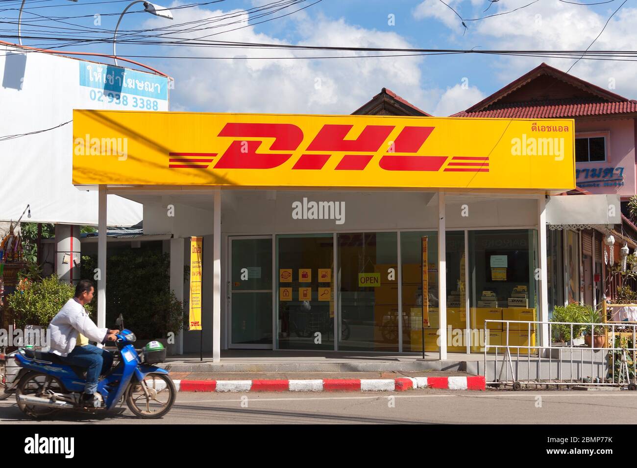 DHL a Mae Hong Son, Thailandia Foto Stock