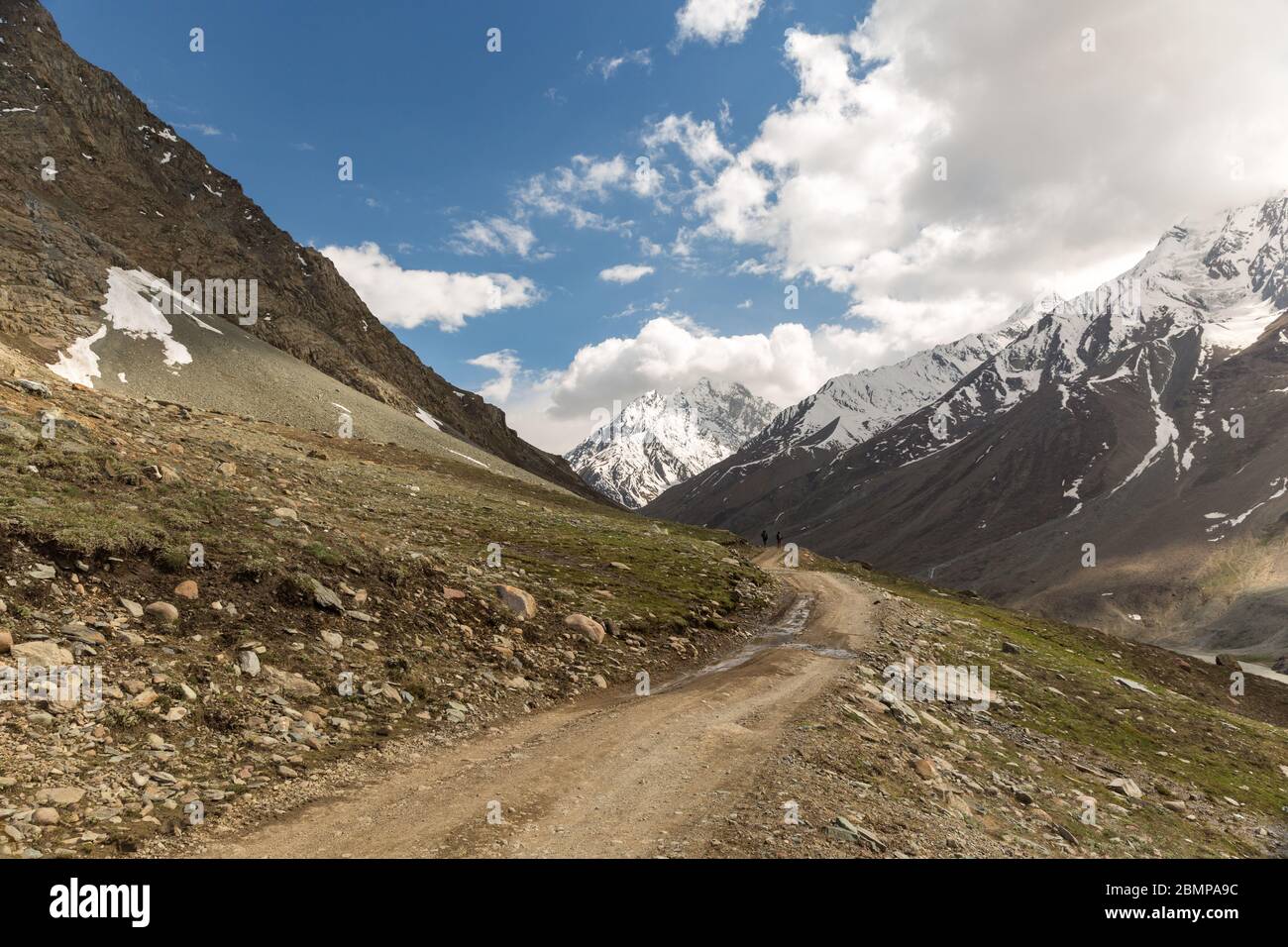 Chandra Valley in alta montagna Himalaya, India Foto Stock