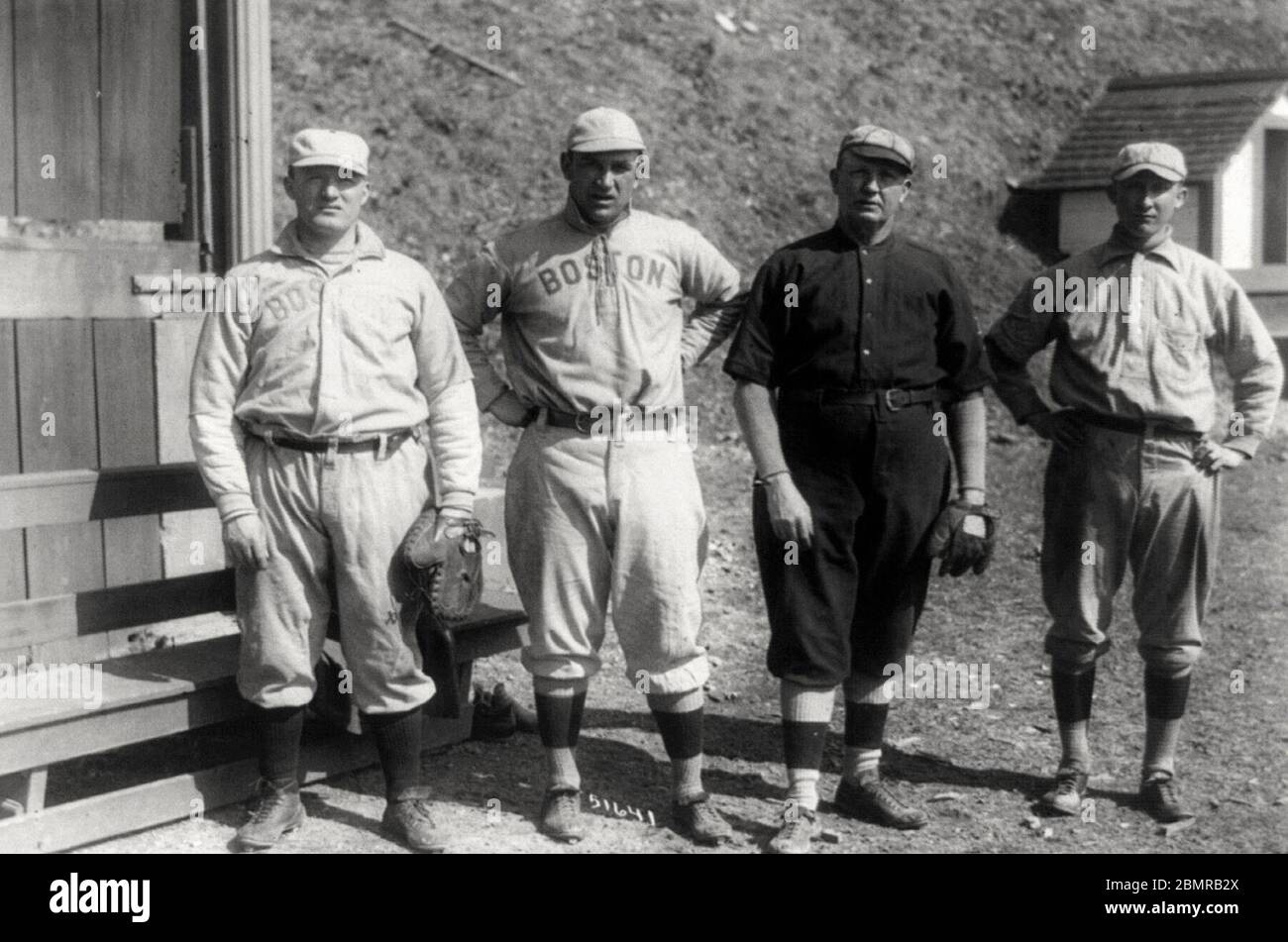 Bill Carrigan, Jake Stahl, Cy Young, Fred Anderson, Boston (baseball), 1912 Foto Stock