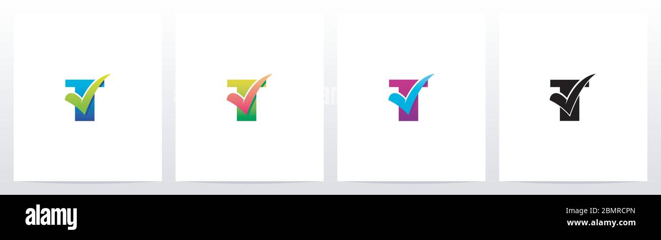 Selezionare Mark (contrassegno) su Letter Logo Design T (Design logo lettera) Illustrazione Vettoriale